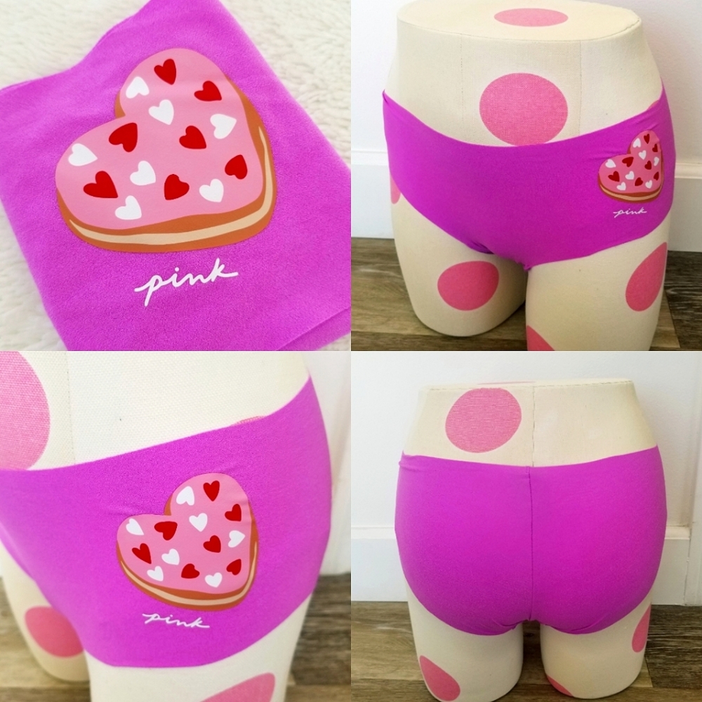 Victoria's Secret PINK Candy Heart No-Show Hipster Panty NWT